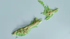 A model of a New Zealand map